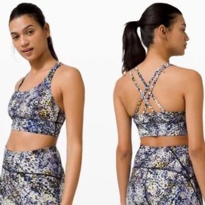 #8: Lululemon energy bra longline, floral metropolis, size 4